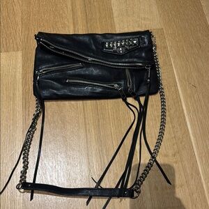 Rebecca Minkoff Black Leather Studded Crossbody Bag